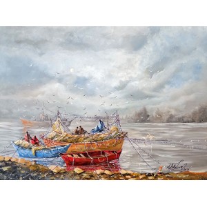 Malik Tariq, 18 x 24 Inch, Acrylic On Canvas, Cityscape Painting, AC-MKT-007